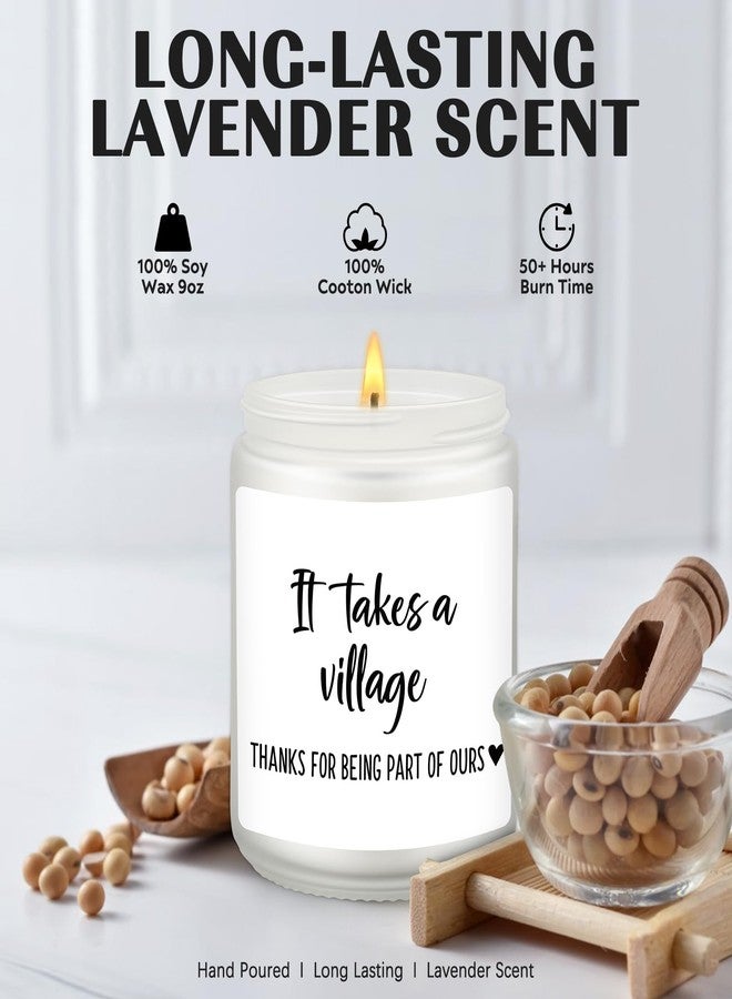 VIISPIRIT Thank You Gifts, Appreciation Candle - It Takes a Village, Thanks for Being Part of Ours, Unique Gift for Nannies, Teachers, Babysitters, Coaches, Friends, Coworkers, Bosses, Gift for Grandparents - Image 3